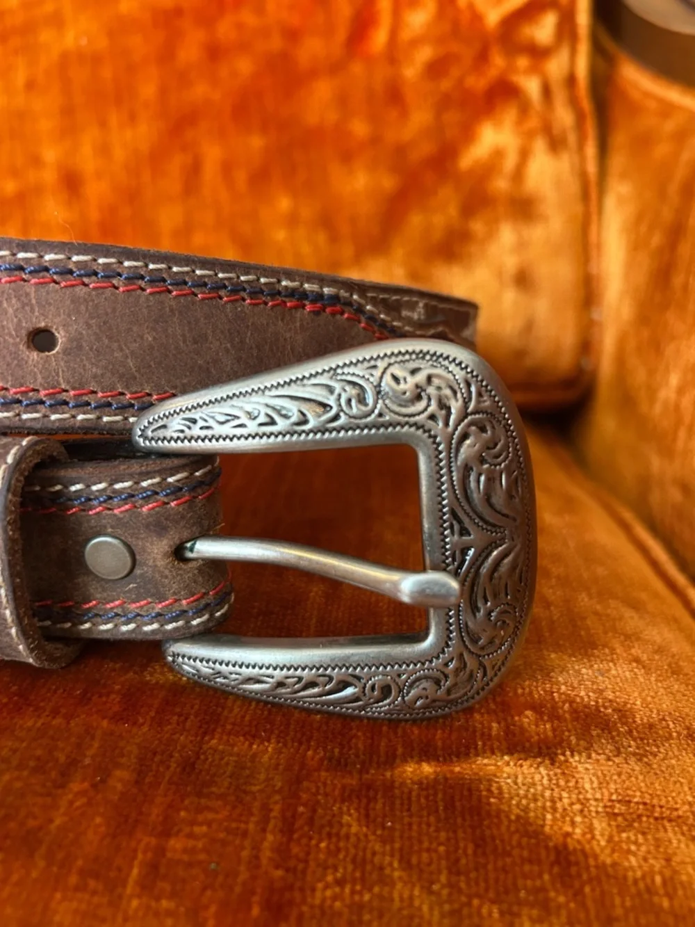 SHYANNE Girls Star Struck Made in India Brown Western Genuine Leather Belt 24”